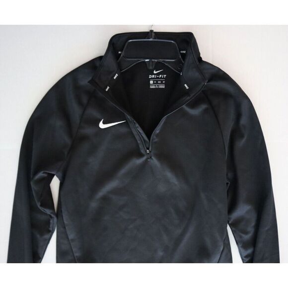 Nike Therma 897186-010 Women’s Sz XS Black DRI-FIT 1/4 Zip Pullover Training Top - Picture 4 of 11